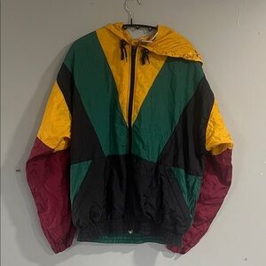 Active Wear Colorful Men's Windbreaker Jacket Medium